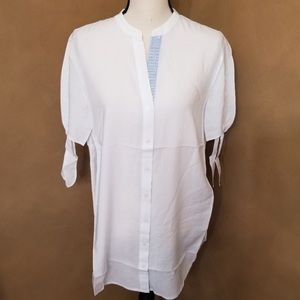 Draper James White Button Down Blouse